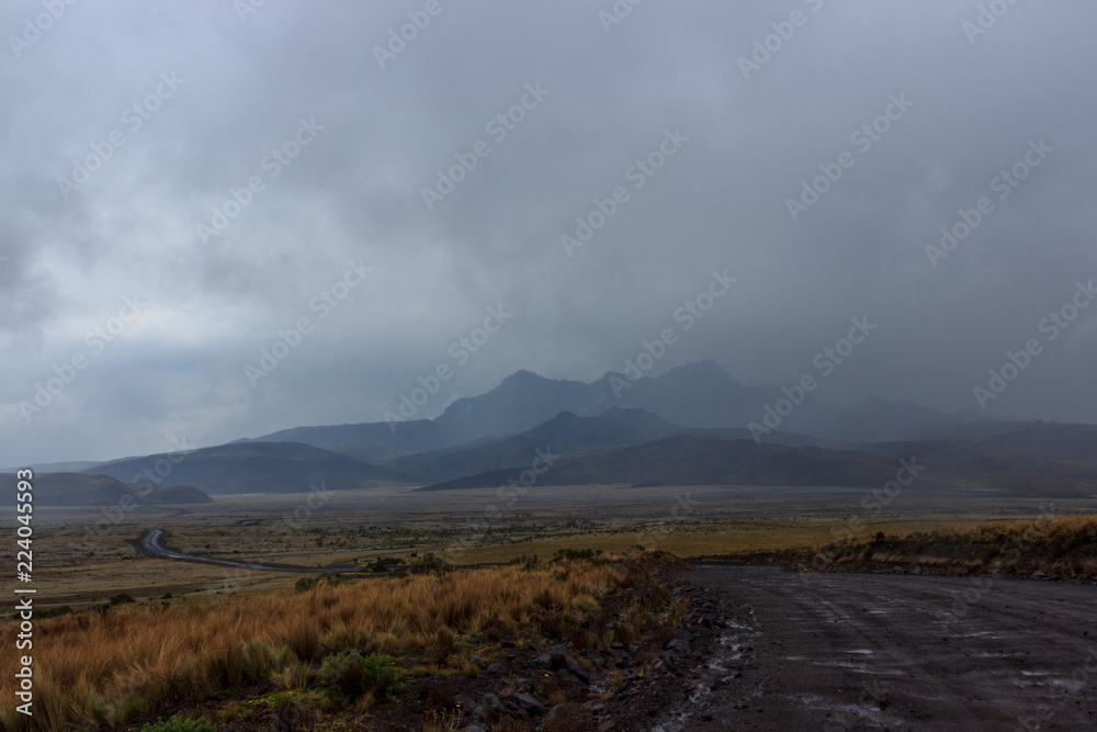 View on the strato vulcano cotopaxi, ecuado