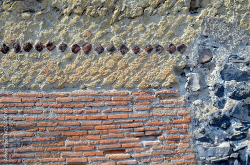 Bild auf Leinwand Alte Mauer in Herculaneum