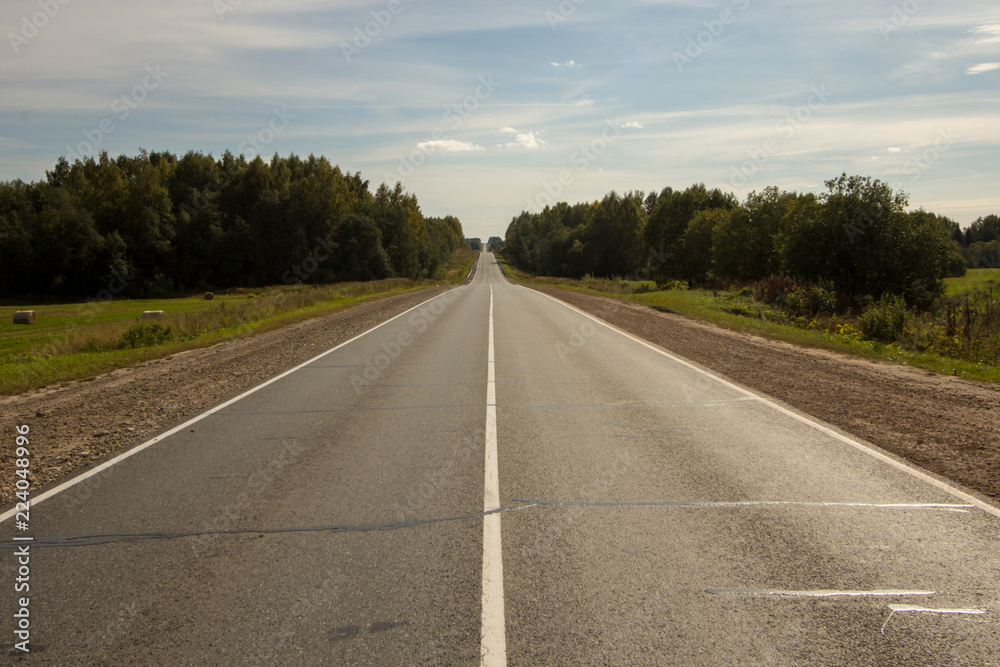Fototapeta premium the road passes through picturesque places