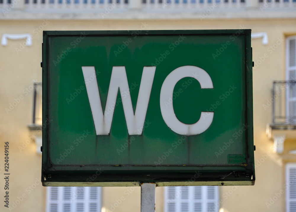 Obraz premium Lenguaje universal, wc, aseos, baños, servicios, Pamplona, Navarra, España