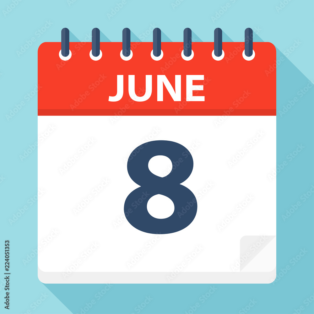 June 8 - Calendar Icon