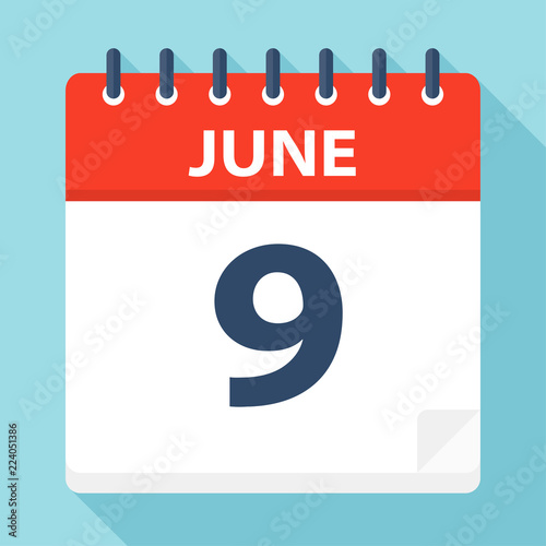 June 9 - Calendar Icon