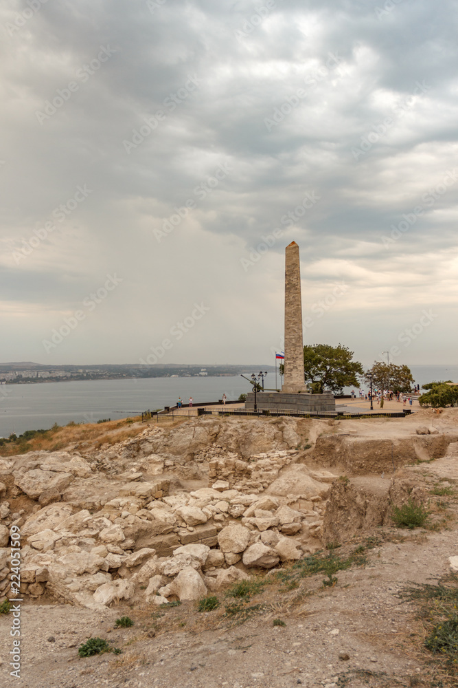 August 30, 2018, Russia, Crimea, Kerch, Obelisk of Glory on Mount Mithridates