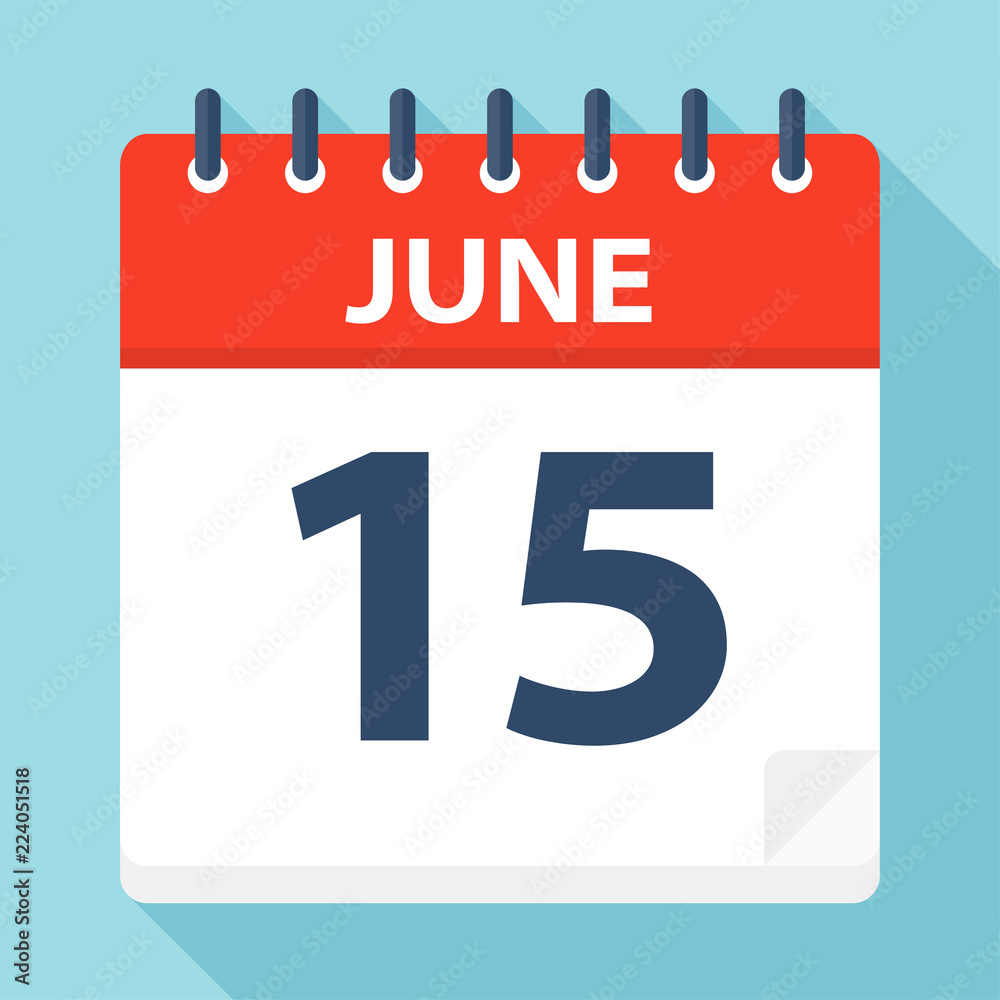 June 15 - Calendar Icon June 15 - Calendar Icon