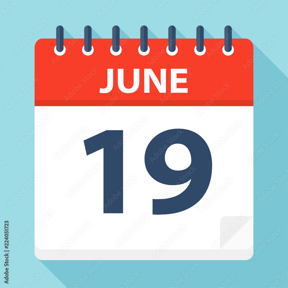 June 19 - Calendar Icon June 19 - Calendar Icon