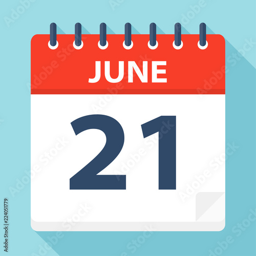 June 21 - Calendar Icon