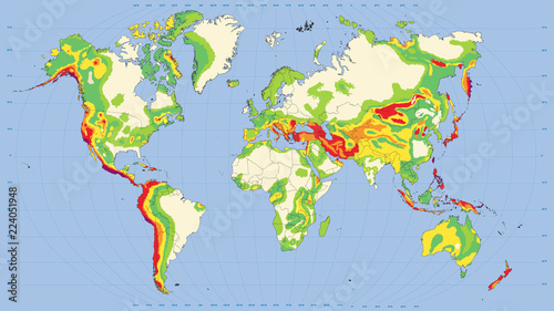 Mappa Rischi Sismici Terrestri - Editable - 16 9