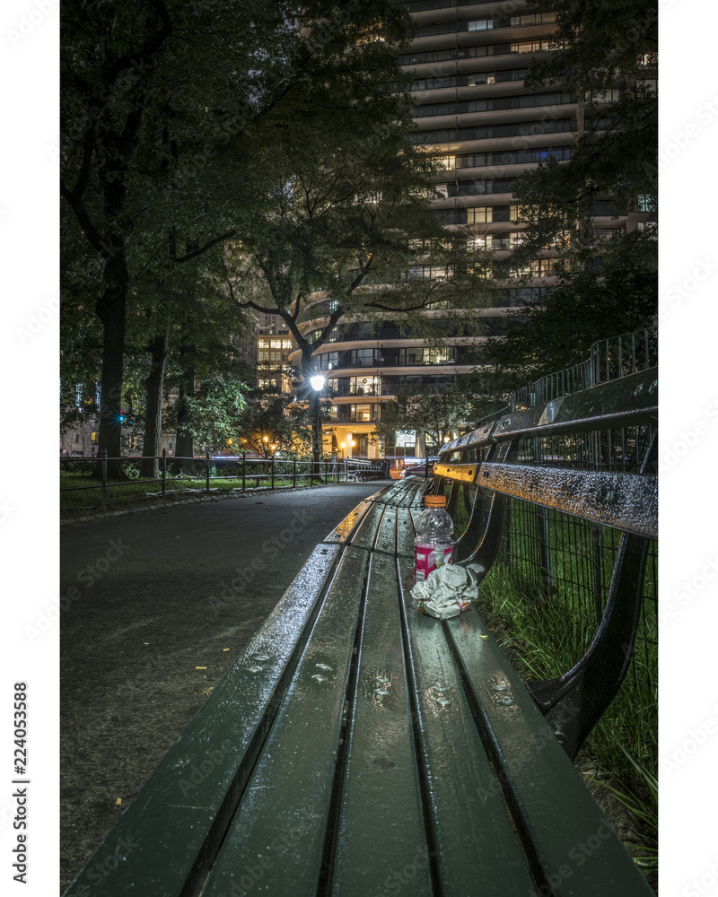 Trash on the Bench (NYC)
