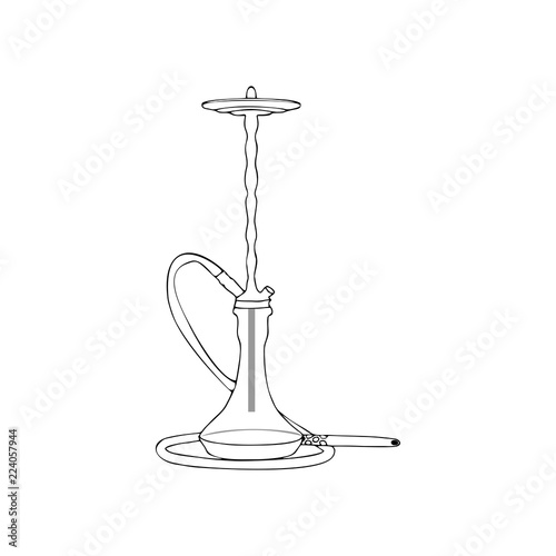 Hookah silhouette for design icon