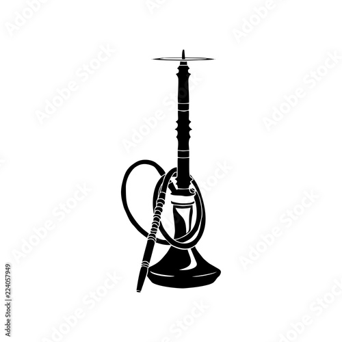 Hookah silhouette for design icon
