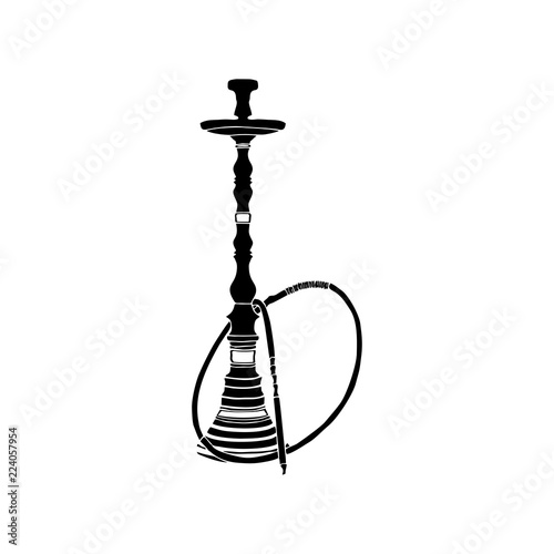 Hookah silhouette for design icon