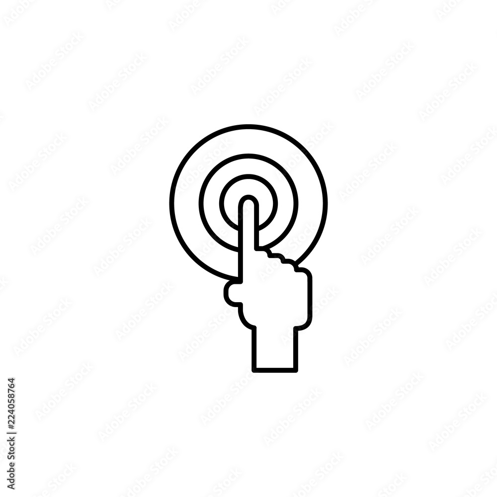 Interactive touch hand icon. Element of future technology icon for mobile concept and web apps. Thin line Interactive touch hand icon can be used for web and mobile Interactive touch hand icon. Element of future technology icon for mobile concept and web apps. Thin line Interactive touch hand icon can be used for web and mobile