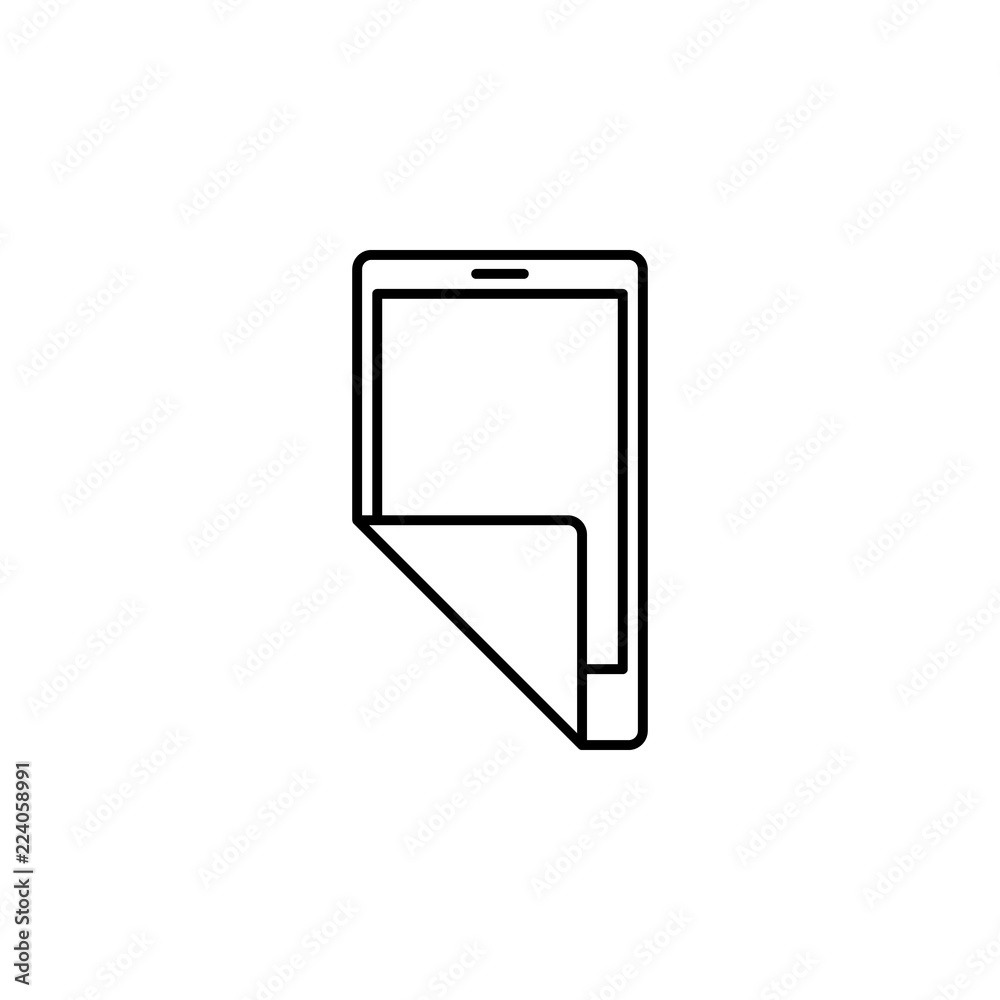 New mobile elastic phone icon. Element of future technology icon for mobile concept and web apps. Thin line New mobile elastic phone icon can be used for web and mobile New mobile elastic phone icon. Element of future technology icon for mobile concept and web apps. Thin line New mobile elastic phone icon can be used for web and mobile
