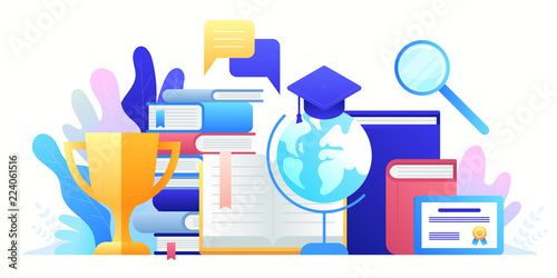 Online Education, training courses, distance education and global education.