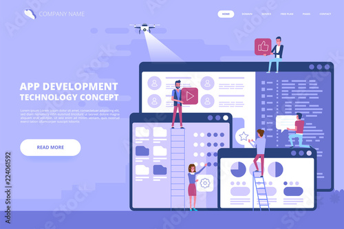 People team work together in web industry
