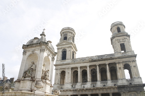The Saint Sulpice is a Roman Catholic church in Paris, on the east side of the place Saint Sulpice , in the Luxembourg quarter of the 6th arrondissement.It is the second largest church in the city.
 photo