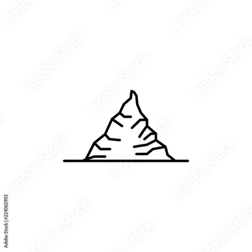 iceberg icon. Element of landscape icon for mobile concept and web apps. Thin line iceberg icon can be used for web and mobile