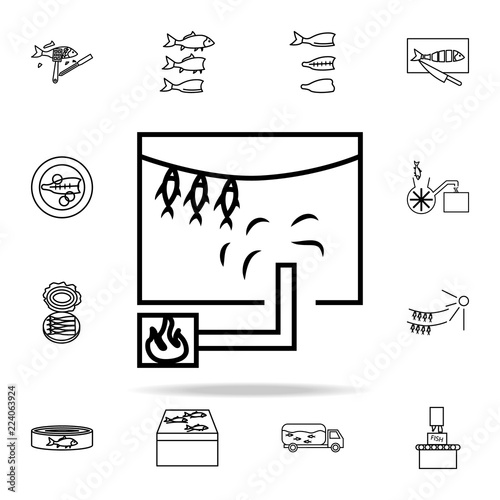 air supply to the aquarium icon. fish production icons universal set for web and mobile