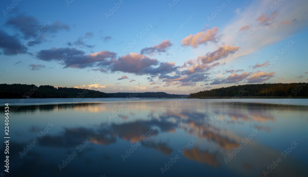 Fototapeta premium Blue Hour Over Puget Sound