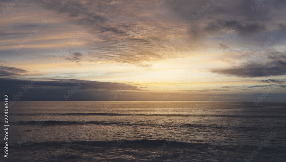 Sunlight sunset on horizon ocean on background seascape rays sunrise. Relax view waves sea on evening sand beach, sun light flare nature evening outdoor vacation concept, copy space for text. Sunlight sunset on horizon ocean on background seascape rays sunrise. Relax view waves sea on evening sand beach, sun light flare nature evening outdoor vacation concept, copy space for text.