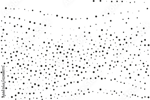 Splatter background. Black glitter blow large and small scale, explosion and splats on white.