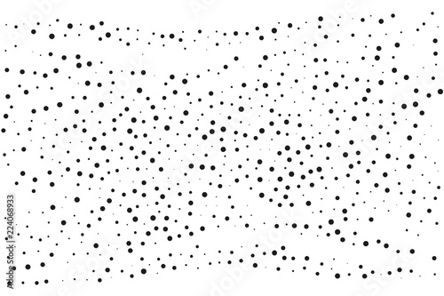 Splatter background. Black glitter blow large and small scale, explosion and splats on white.