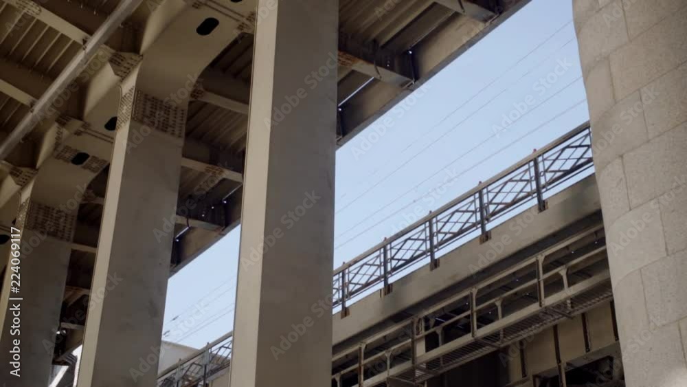 Metal bridge design from below Metal bridge design from below