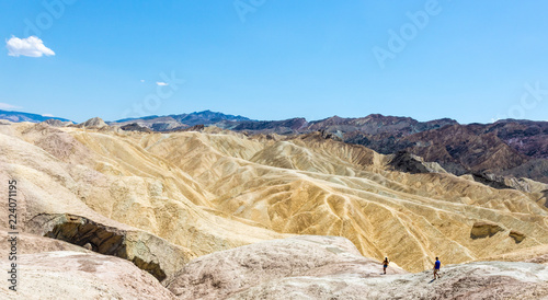 Death Valley, the famous national park in California: photo of Zabriskie point