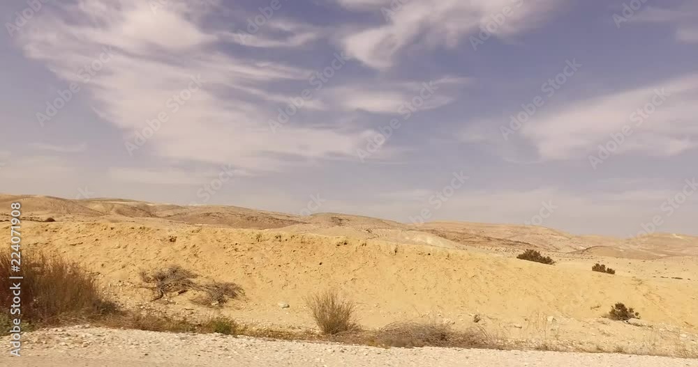 ISRAEL OPEN DESERT ROAD PASSING RIDERS ON SIDE1 ISRAEL OPEN DESERT ROAD PASSING RIDERS ON SIDE1