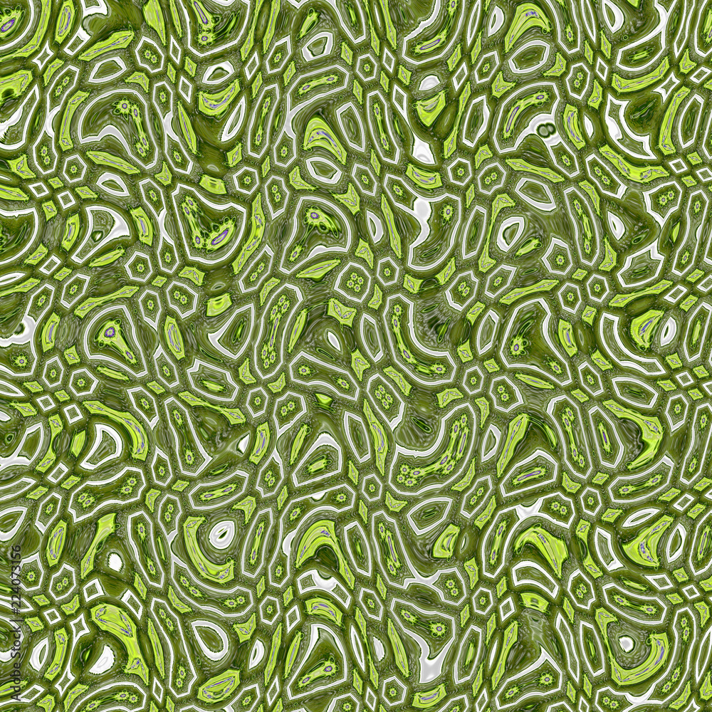 green diversity abstract pattern with circles and zigzag
