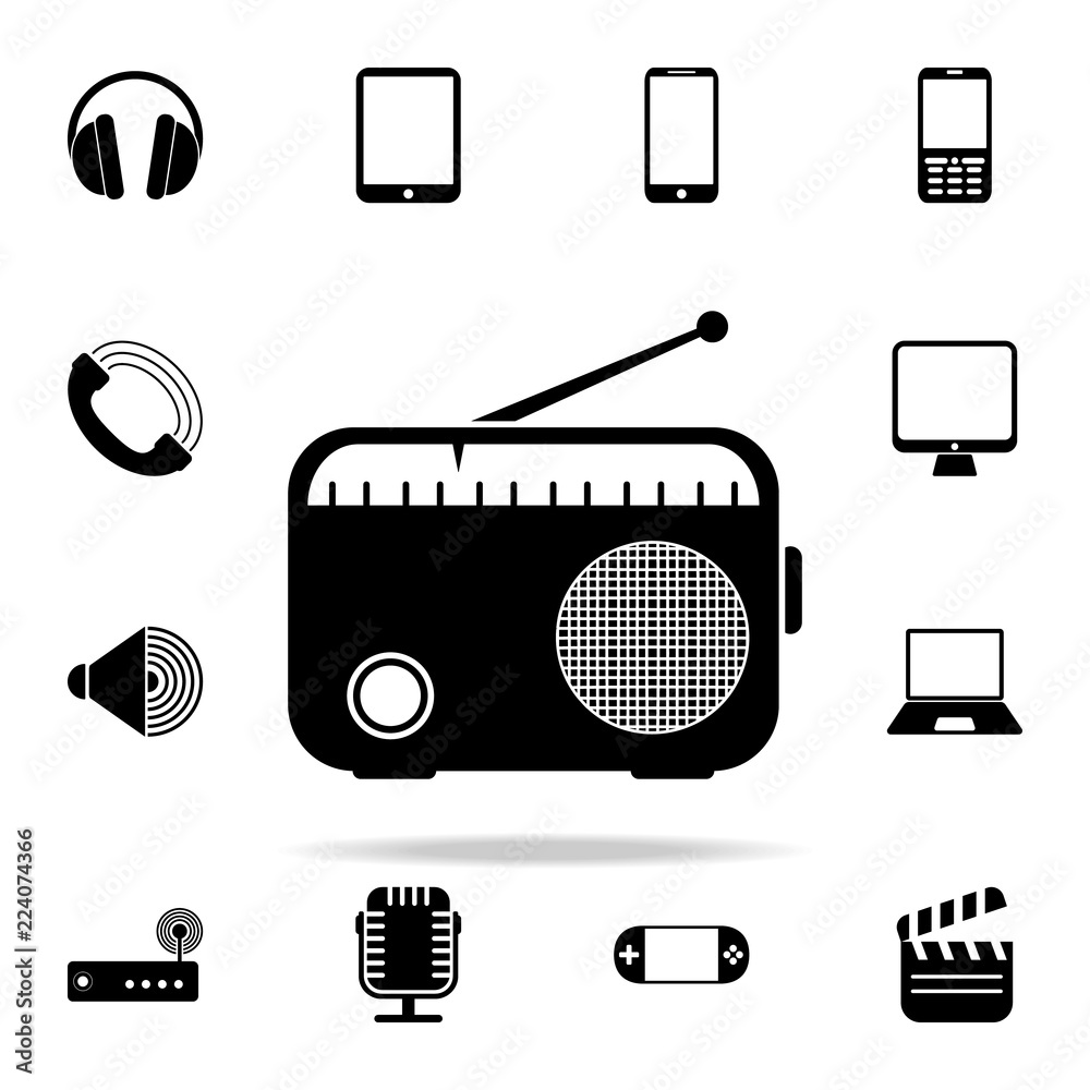 radio apparatus icon. Media icons universal set for web and mobile Stock  Vector | Adobe Stock