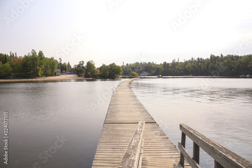 Peacefull landscape view. Lake of the Woods, Kenora, Canada. photo