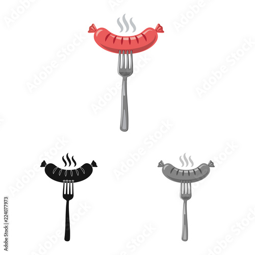 Vector illustration of pub and bar symbol. Set of pub and interior stock symbol for web.