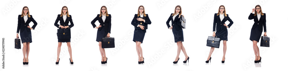 young businesswoman isolated on white young businesswoman isolated on white
