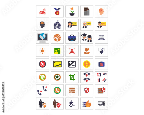 mixed variation people and camera icon image vector logo symbol set