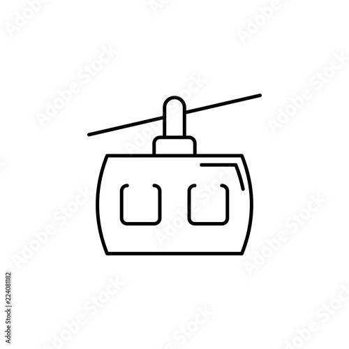 funicular icon. Element of transportation icon for mobile concept and web apps. Thin line funicular icon can be used for web and mobile