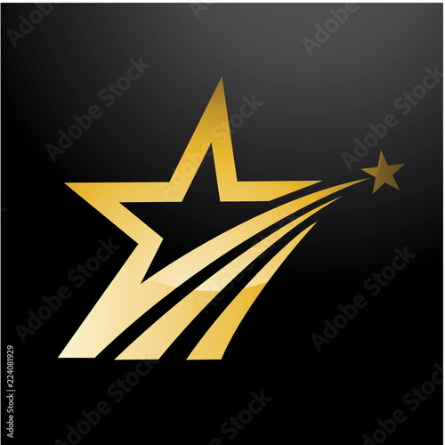 Gold Star and Leader Logo Design inspiration