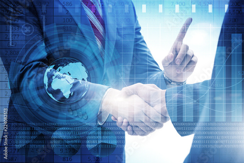 Business concept of cooperation with handshake