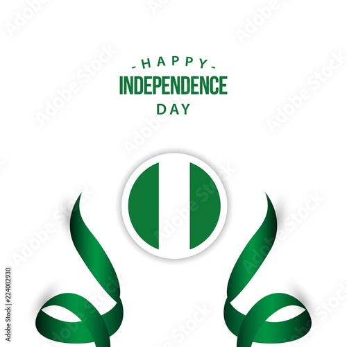 Happy Nigeria Independence Day Vector Template Design Illustration
