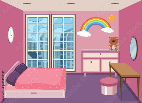 A bedroom at apartment building