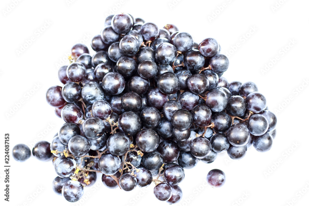 Bunch of purple grapes close-up isolated on white background Bunch of purple grapes close-up isolated on white background