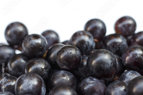 Dark blue grapes close-up  texture  background