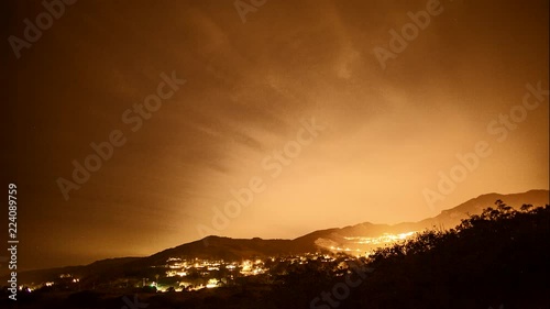 Time Lapse Night Over Malibu Beach Town photo