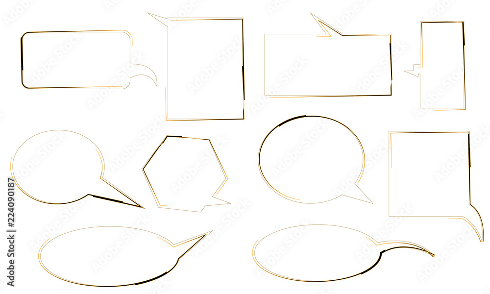 Fototapeta premium set of quote box,frame talk,bubble speech,balloon talk template illustration vector