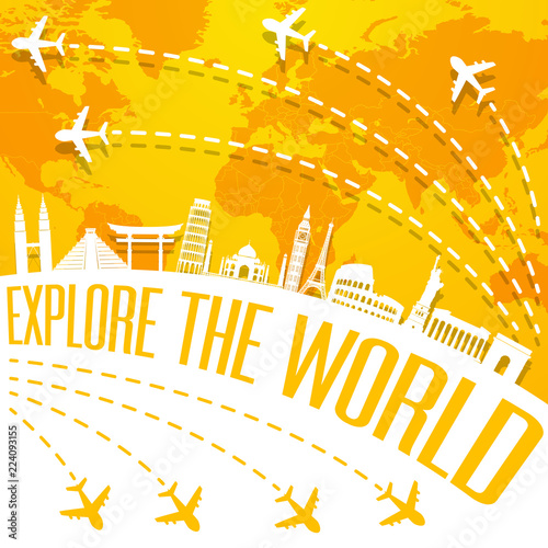 Explore the world with famous world landmarks
