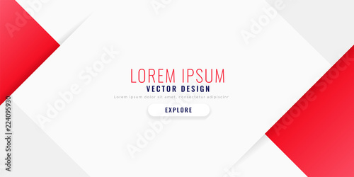 clean red web template banner in minimal style