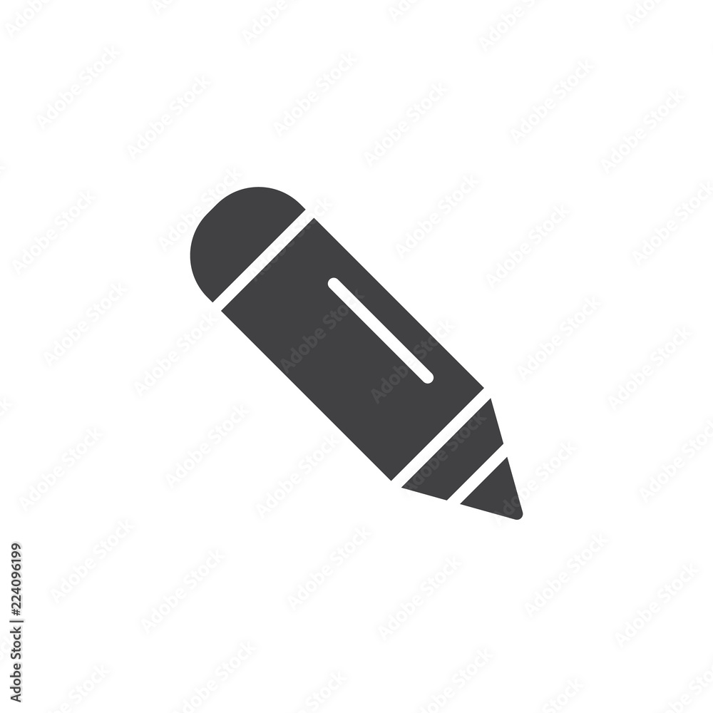 Pencil vector icon. filled flat sign for mobile concept and web design. Pen simple solid icon. Write, edit symbol, logo illustration. Pixel perfect vector graphics Pencil vector icon. filled flat sign for mobile concept and web design. Pen simple solid icon. Write, edit symbol, logo illustration. Pixel perfect vector graphics