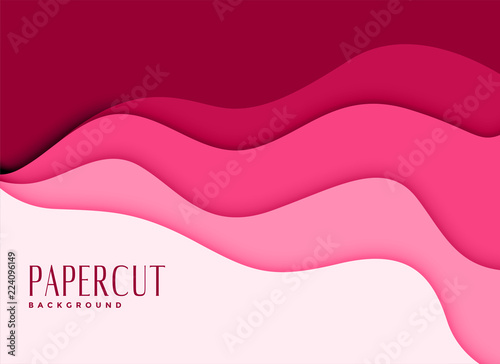 pink papercut background concept design