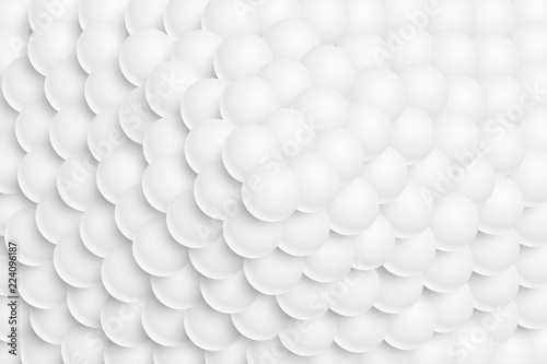 white 3d sphere balls stacked in a mountain form