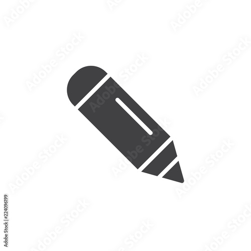 Pencil vector icon. filled flat sign for mobile concept and web design. Pen simple solid icon. Write, edit symbol, logo illustration. Pixel perfect vector graphics